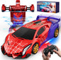 Coche transformable a control remoto con luces en los ojos y en los bajos, robot RC de 2,4 GHz, deformación con un solo botón y rotación de 360°, juguetes para niños de 3 a 12 años. 